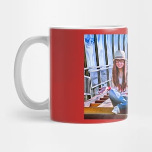 Girl in a hat Mug